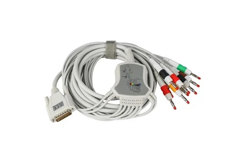 12-Ableitungs-EKG-Kabel, Bananentyp